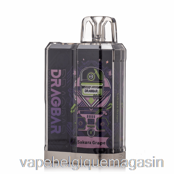 Vape Shop Bruxelles Dragbar B3500 Jetable Sakura Raisin